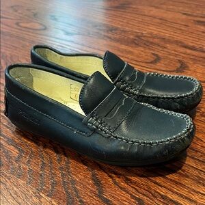 Boys Primigi Leather Loafers Navy Blue Size 31